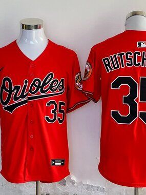 Baltimore Orioles Adley Rutschman #35 Orange Baseball Jersey